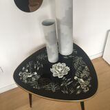 Coffee table vintage tripod feet compass