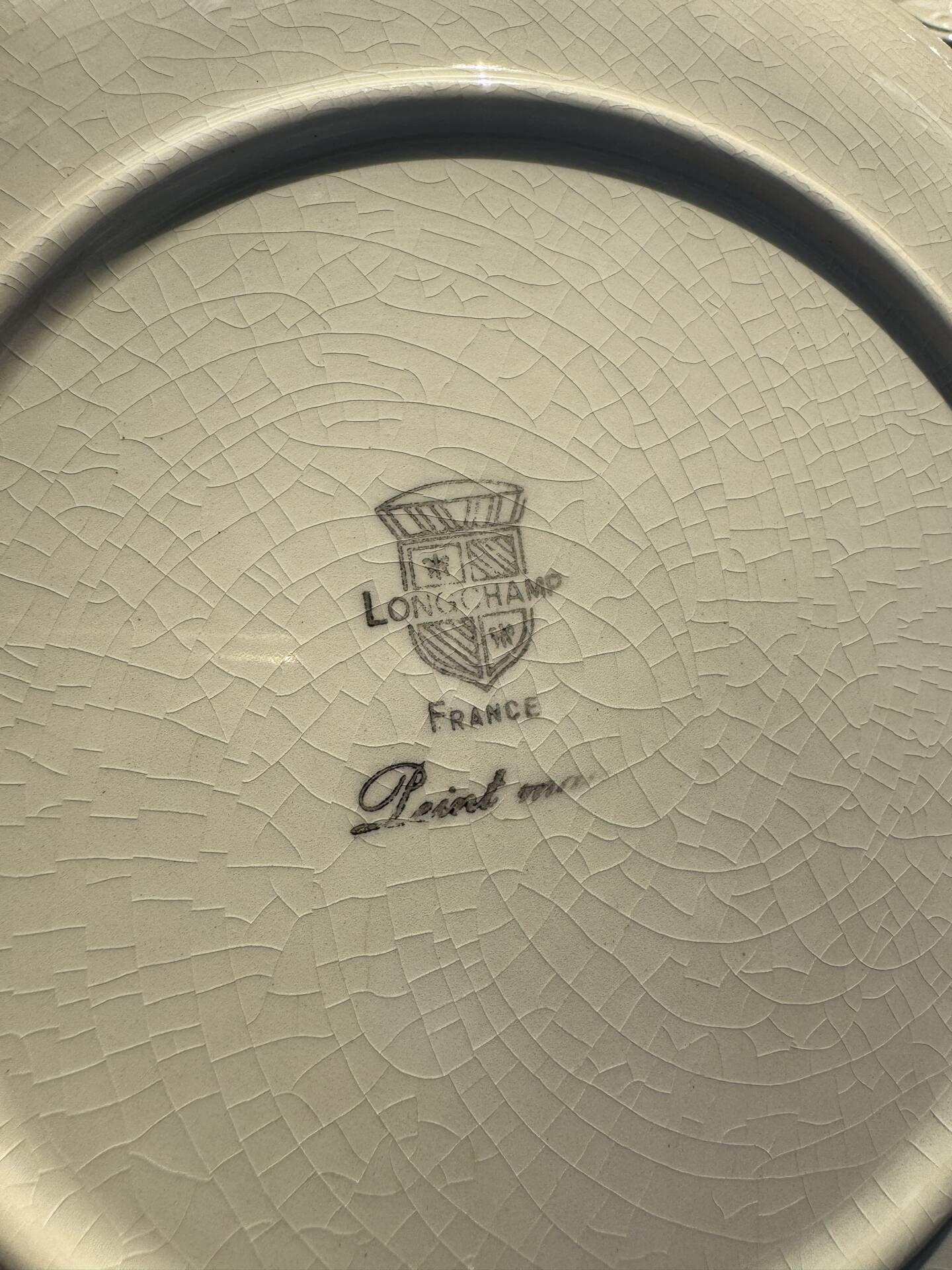 Longchamp antique strawberry barbotine plates