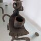 Set of 3 wrought iron candle holders
