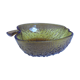 Plat creux en verre ambré
