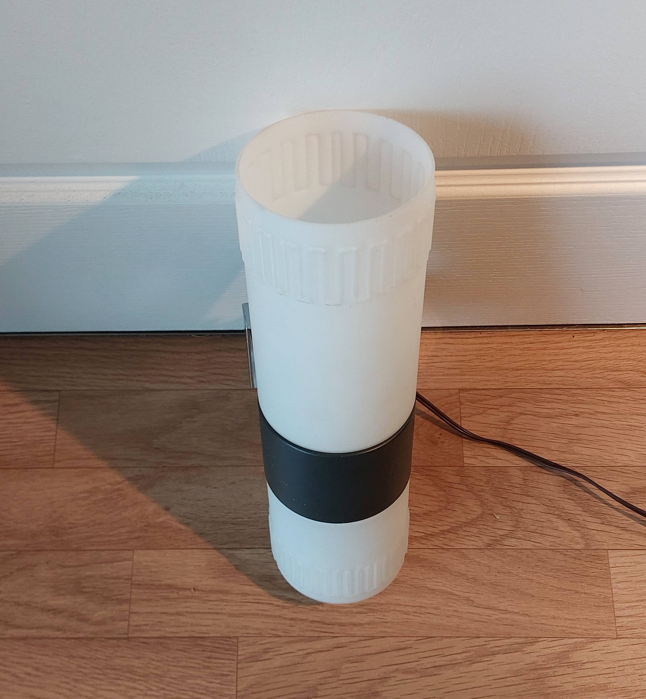 Large vintage cylindrical mid-century wall light.