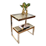 Belgochrom 'G' gold plated side table