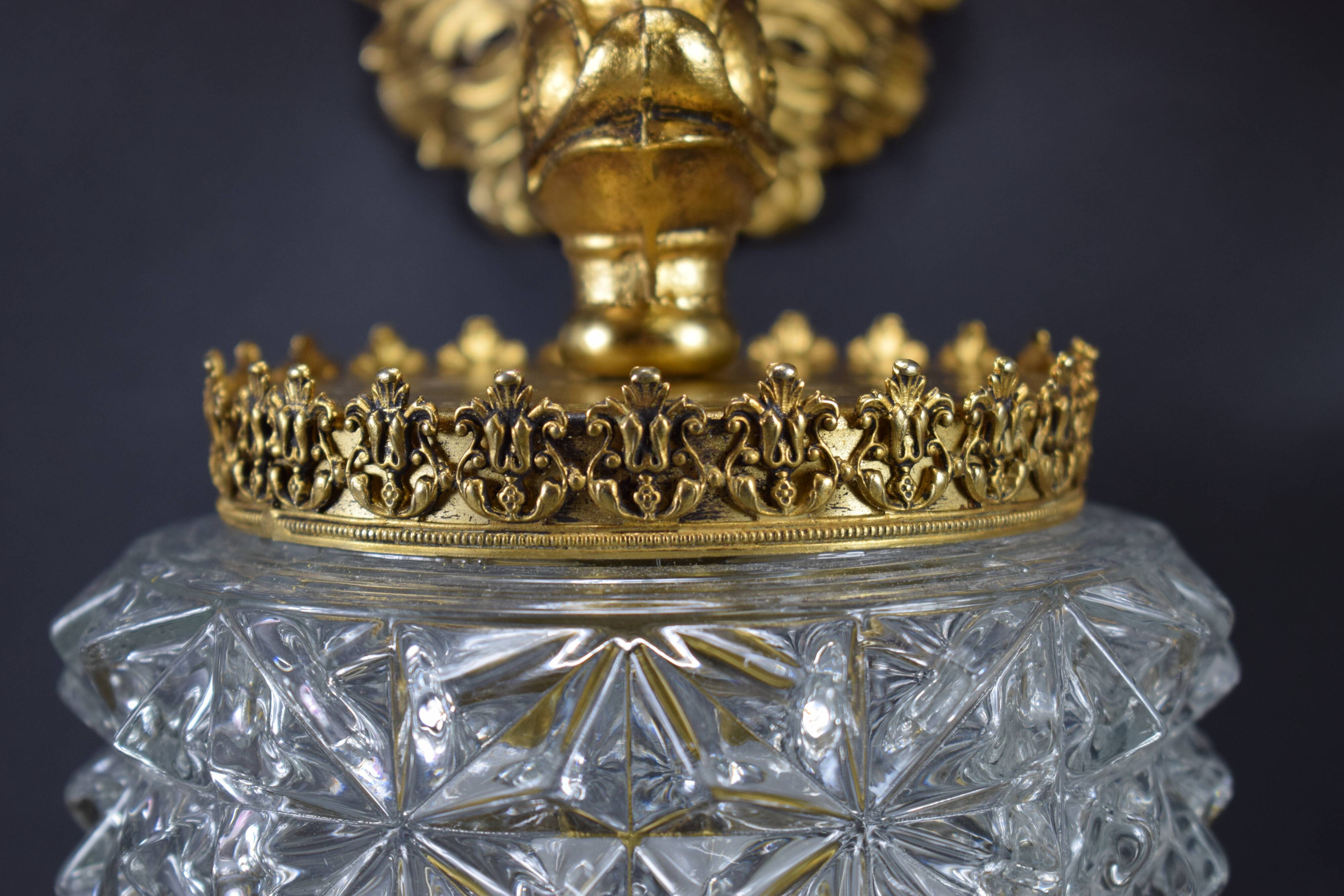 Pair of wall lamps Vintage Dauphin Brass Bathroom