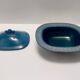 Blue Earthenware "Margherita" Centerpiece by A. Campi for Laveno, Italy