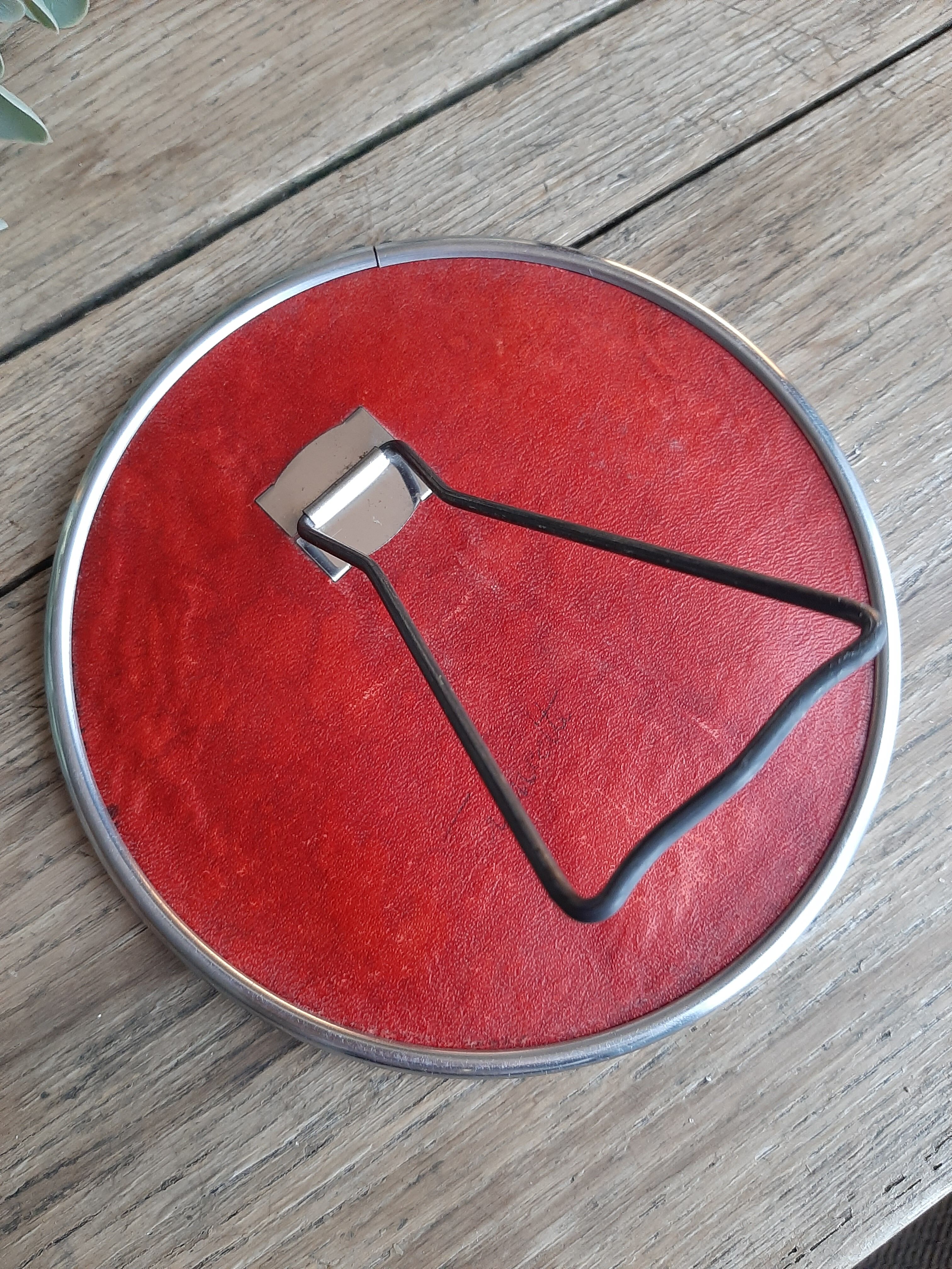 Vintage barber round mirror