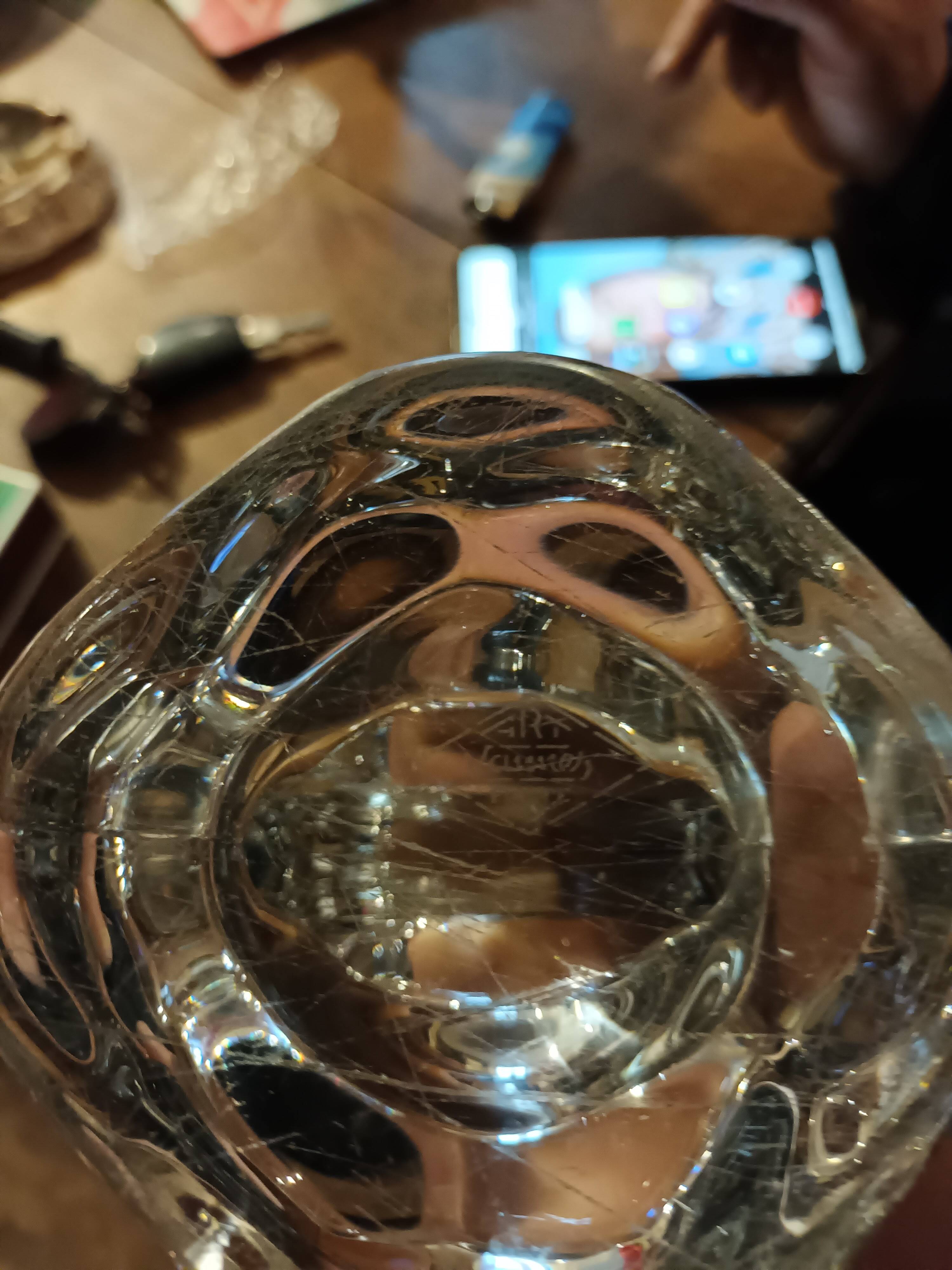 Pair of Vannes crystal candlesticks