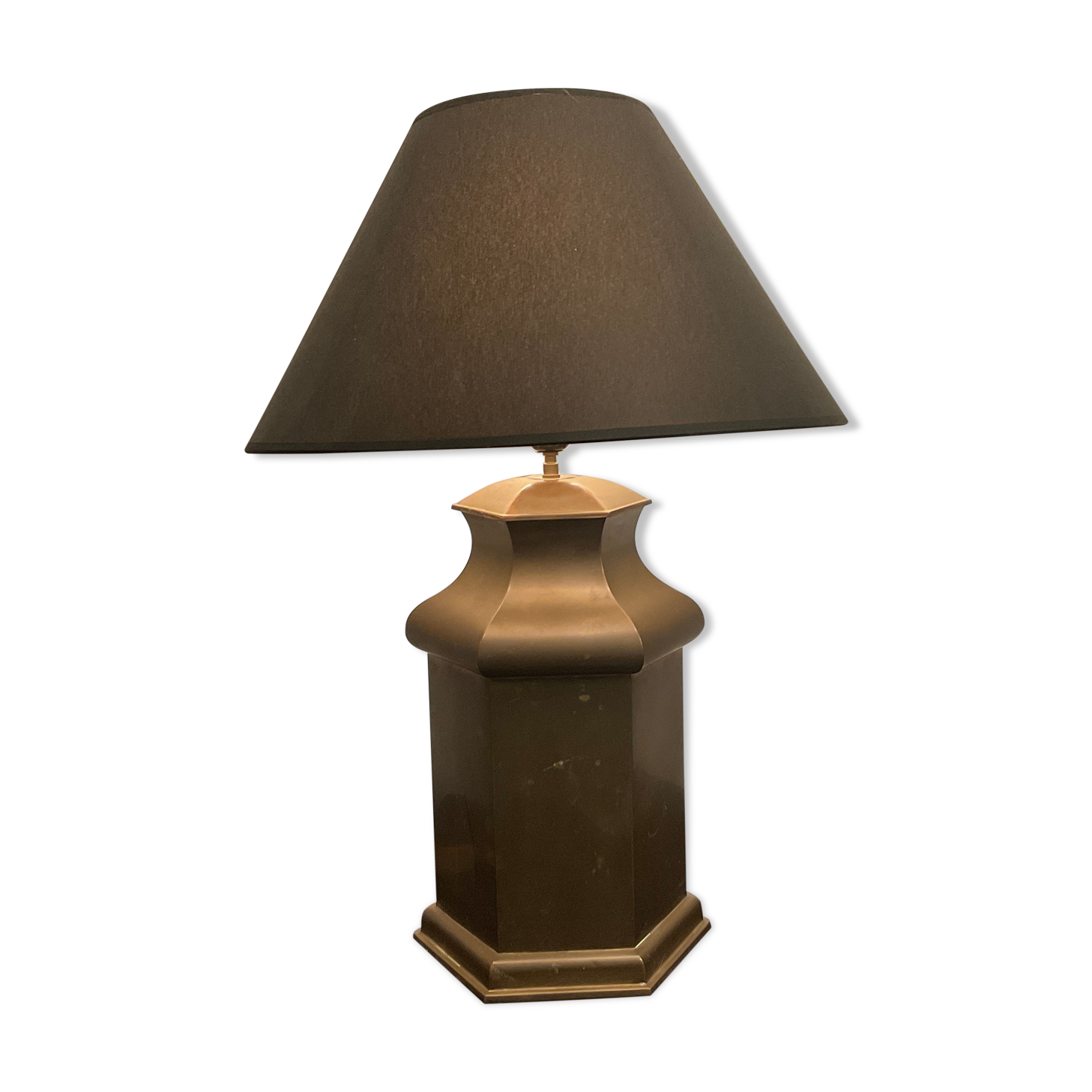 Lampe de table en cuivre vintage