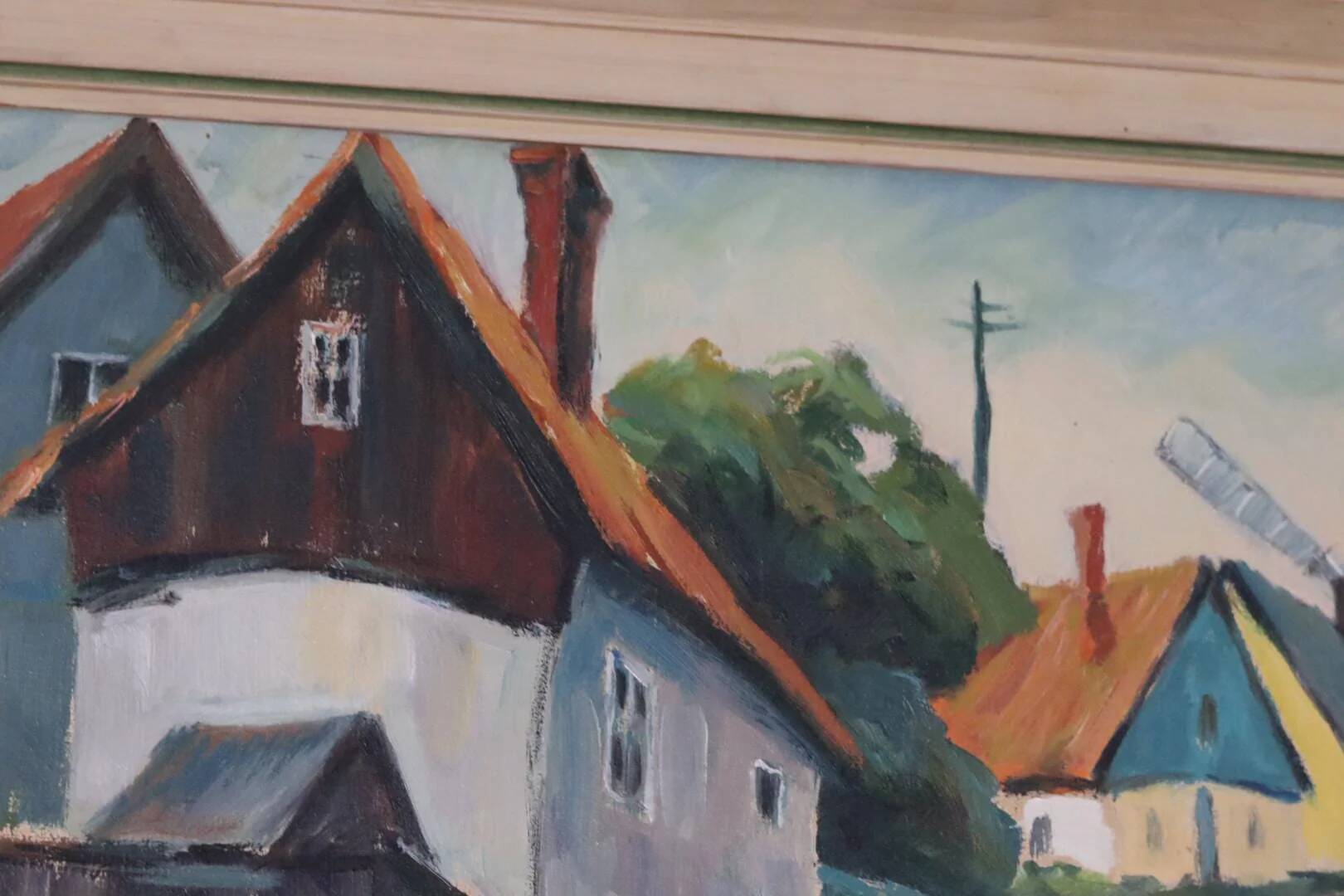 « Scène de village » par Alvar Johansson