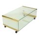 Italian Glass Coffee Table Gallotti & Radice Vintage Design 100cm