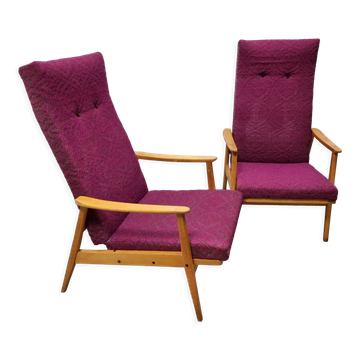 Vintage armchairs by Ton