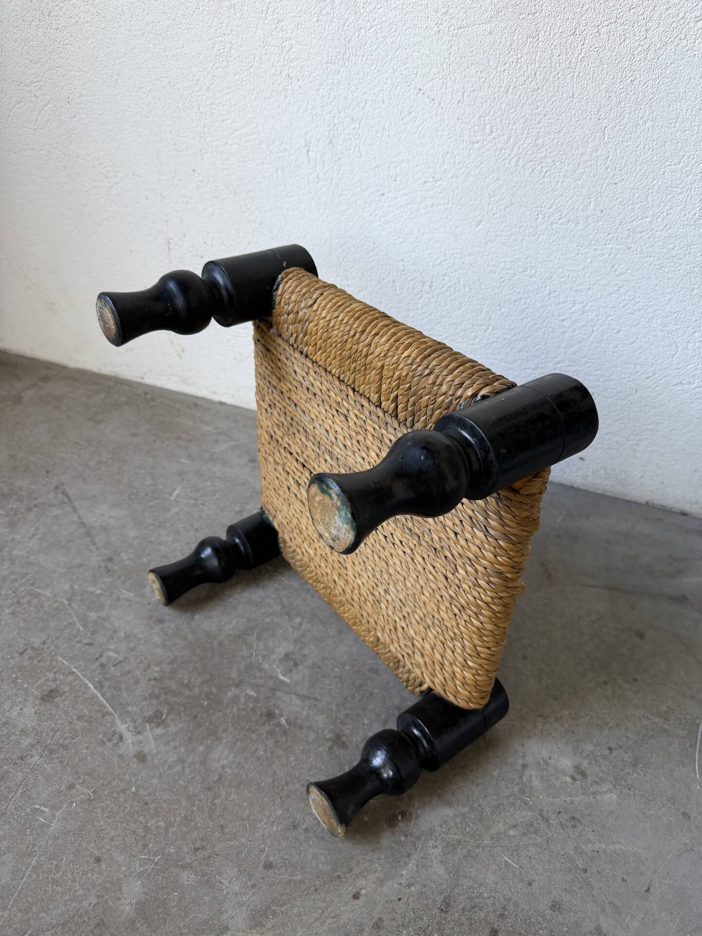 Small low stool or footrest DLC Audoux Minet