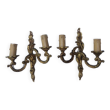 Paire d’appliques en bronze style Louis XV