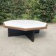 Table basse hexagonale en wengé 1960