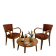 Pair of Fischel armchairs in bent wood