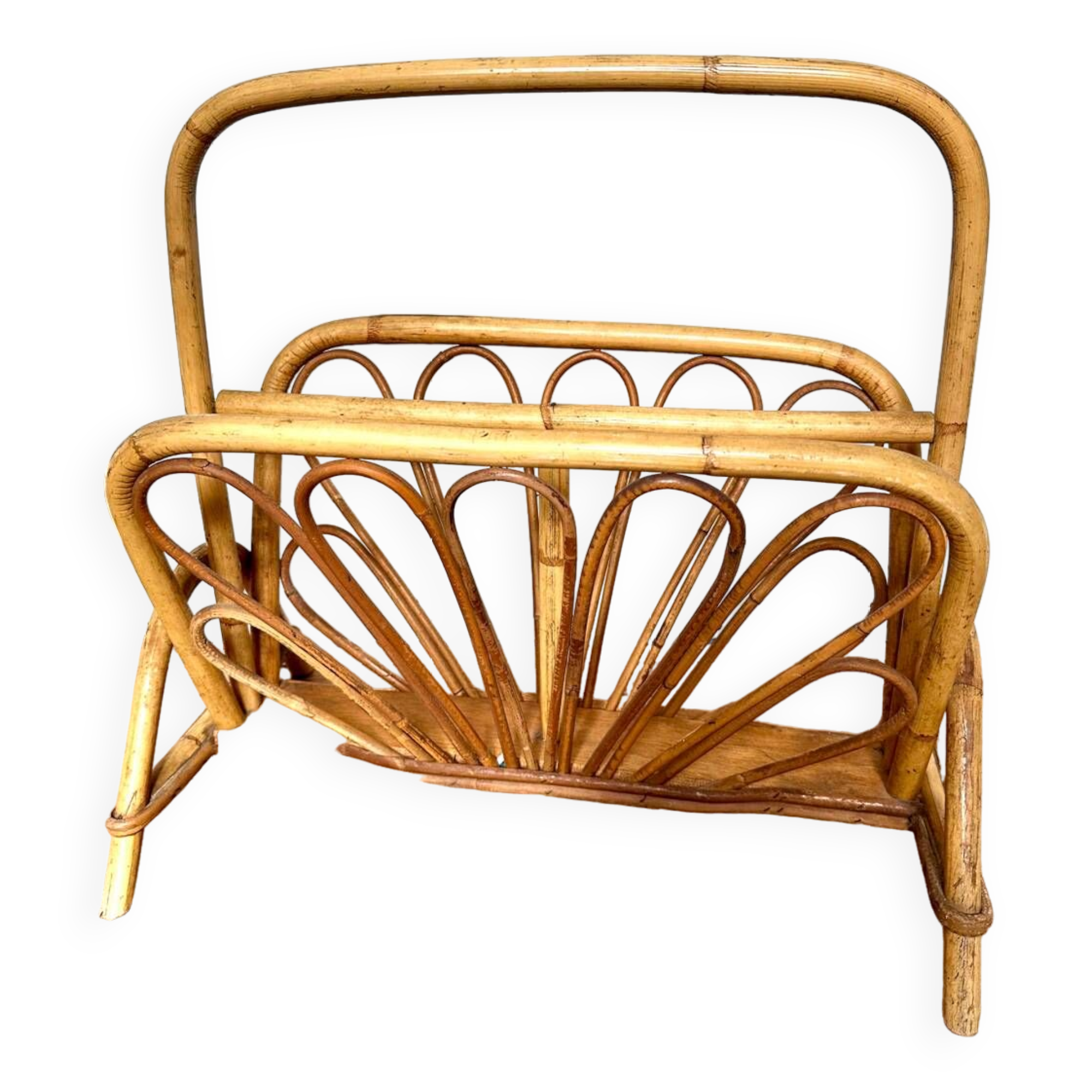 60s bamboo magazine rack