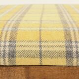 Set of 3 natural wood yellow wool bar stools