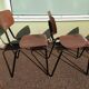 Set of 6 Dutch and metal school chairs - adult