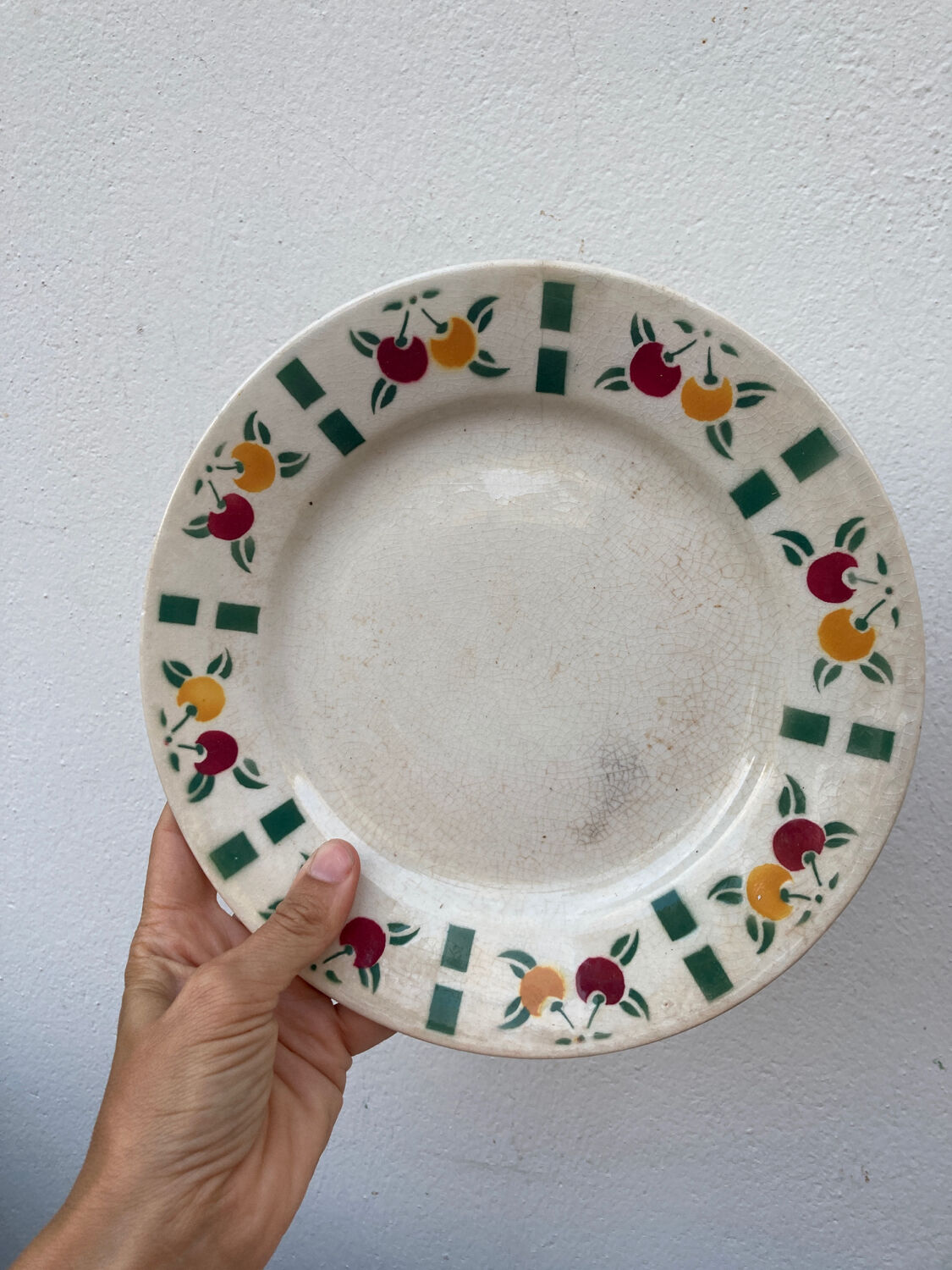 4 assiettes à dessert en porcelaine Gien
