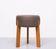 Top quality Leather Pouf 3 Oak legs 1990s