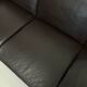 Vintage 3-seater brown leather sofa, 210 cm