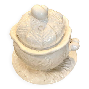 Soupière en barbotine