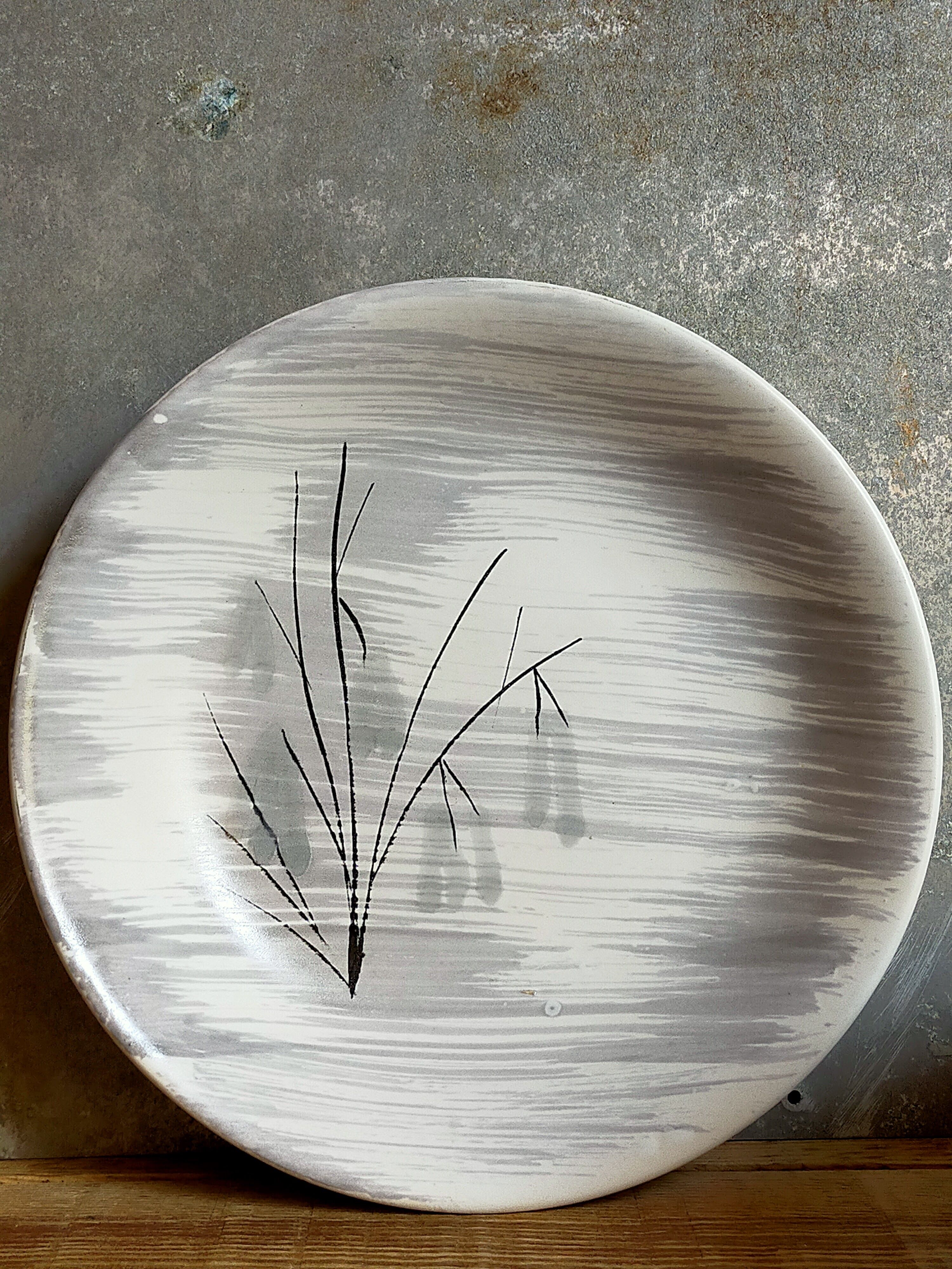 Six assiettes céramique Niderviller service "Chatons" années 50.