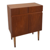 Teak fineer kastje met lades, nr. 2