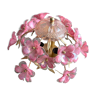 Italian pink murano flower flush mount ceiling light