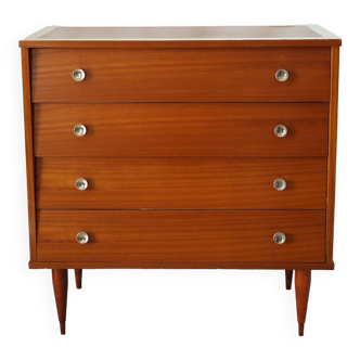 Vintage chest of drawers in mahogany veneer