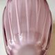 Organic floral vase. Blown glass in pink tones. Seguso Murano style