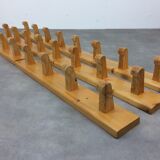 2 pine wall coat racks 4 hooks, chalet decoration