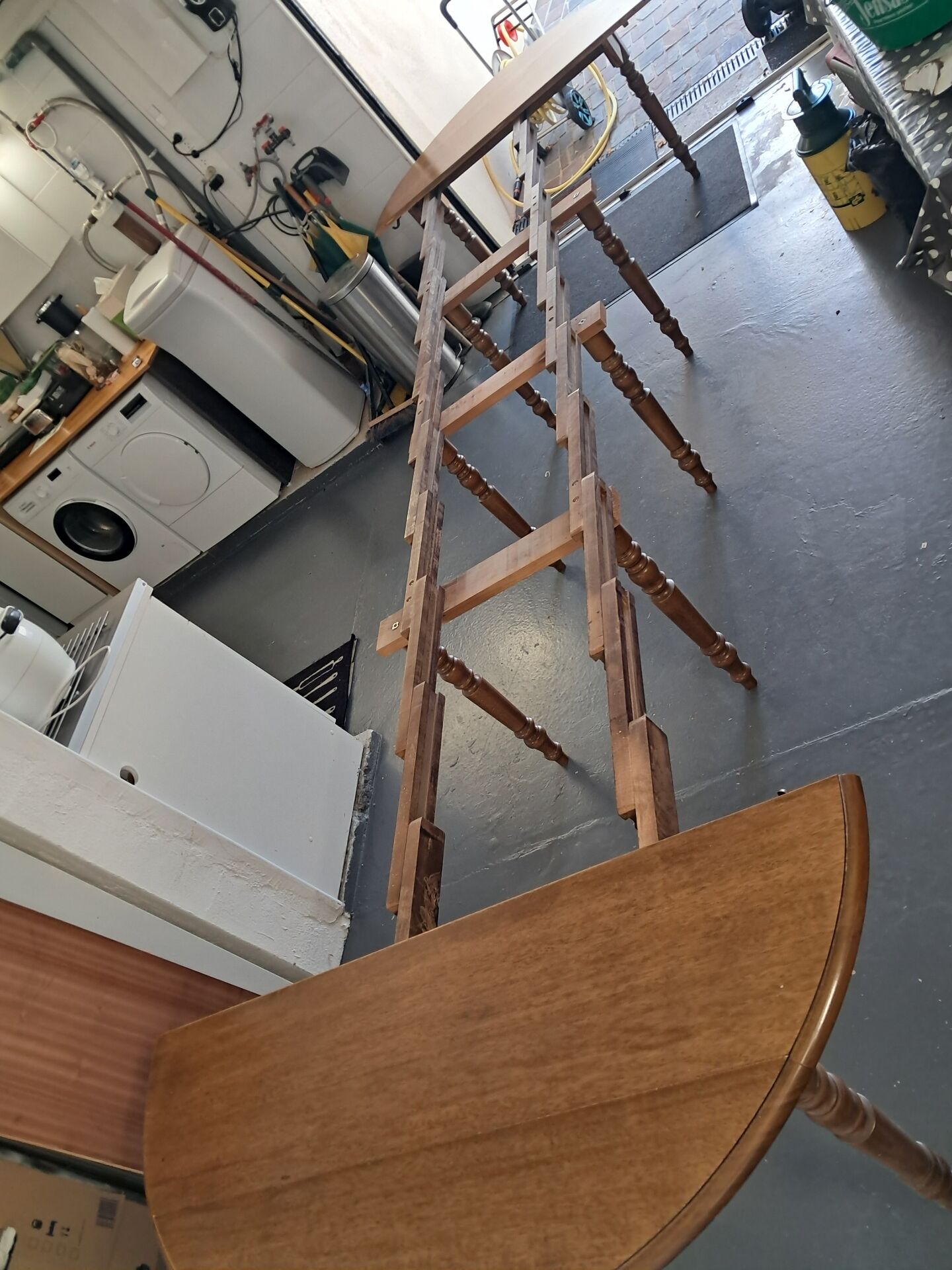Oak table for 20 people.