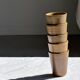 Lot de 5 tasses/mugs vintage en grès émaillé brun miel Grès Village H9 D8