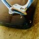 Wooden wall coat rack with vintage mirror - 6 hooks