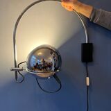 GEPO Space Age Eyeball Arc chrome wall lamp