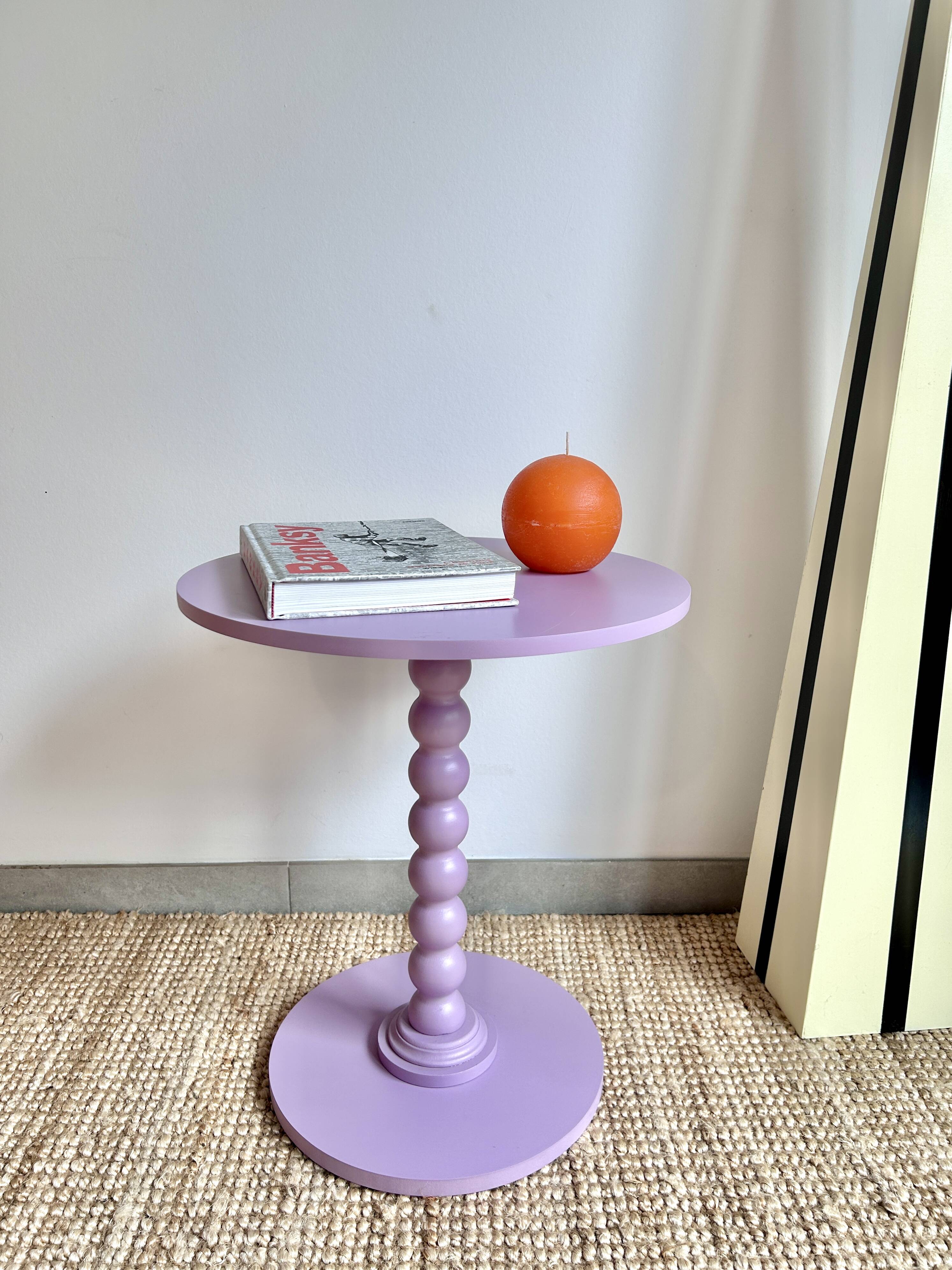 Side table with spool base