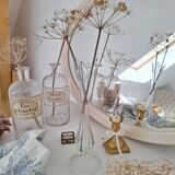 80s blue glass soliflore