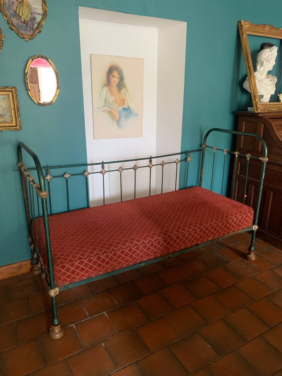 Vintage wrought iron bench