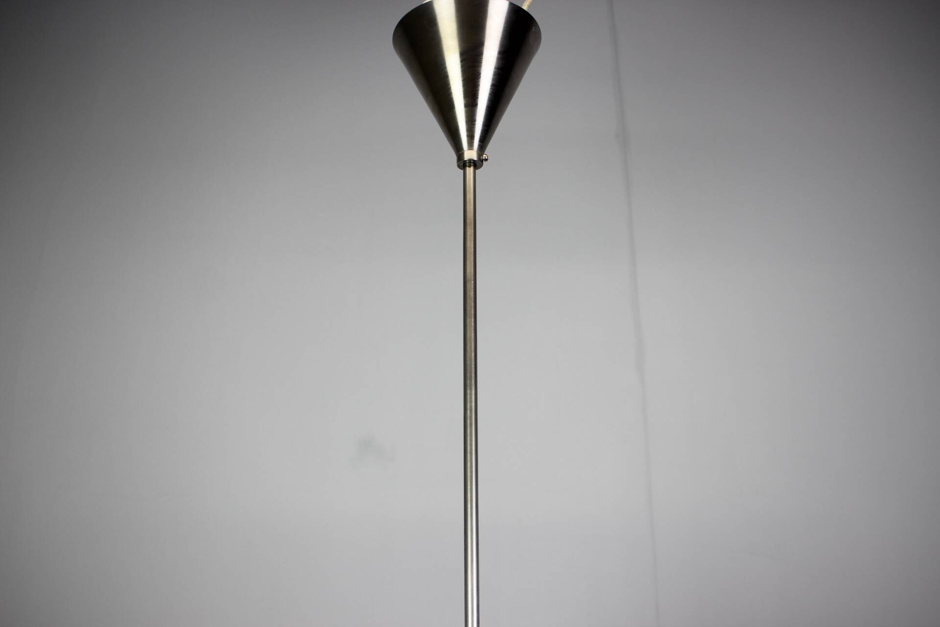 Suspended globe chandelier in glass Art Deco, Europe, 1930s