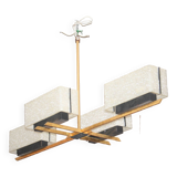 Arlus Paquebot chandelier / ceiling light 1950 "Maison Arlus".