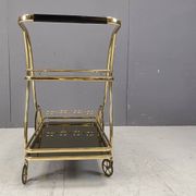 Vintage brass drinks trolley, 1970s