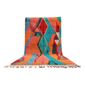 Handmade Berber rug in coloured wool 200/300cm