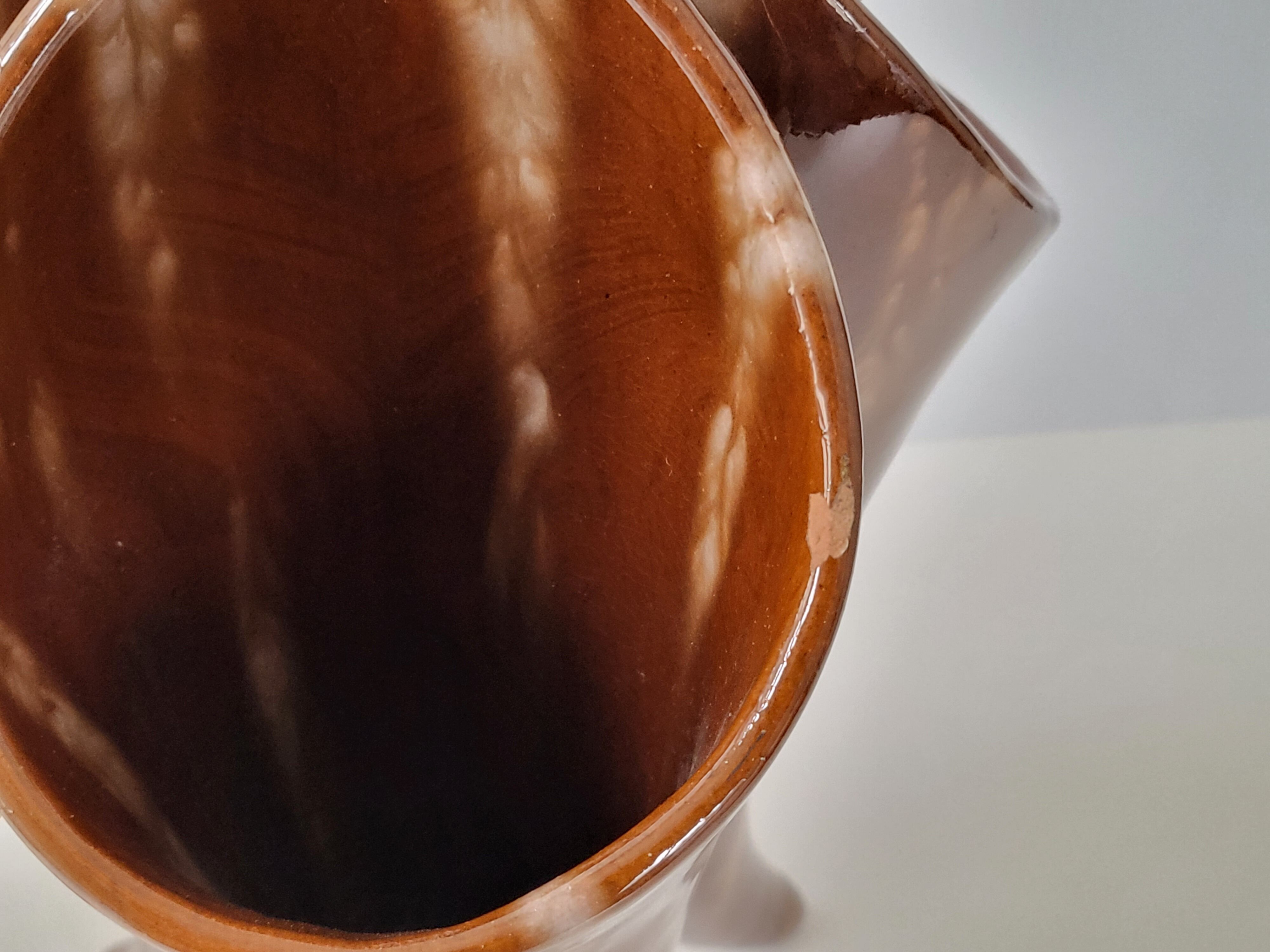 Pair of vases with 3 vintage horns 1960