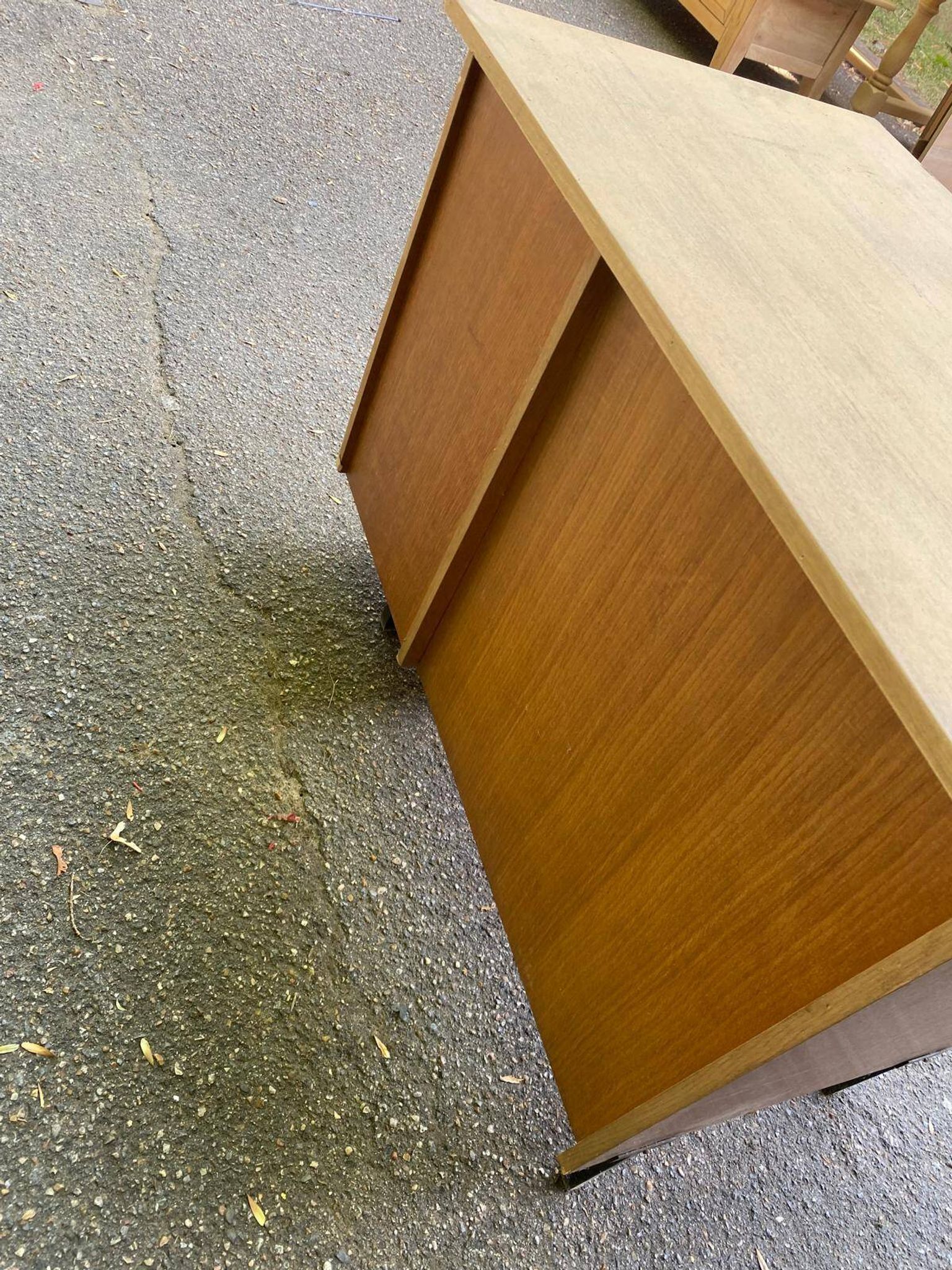 Vintage Scandinavian wooden desk from the 1970s.