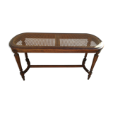 Piano bench in caning