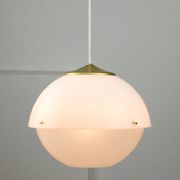 Italian Space Age Pendant in Brass and Plexiglass, 1970s