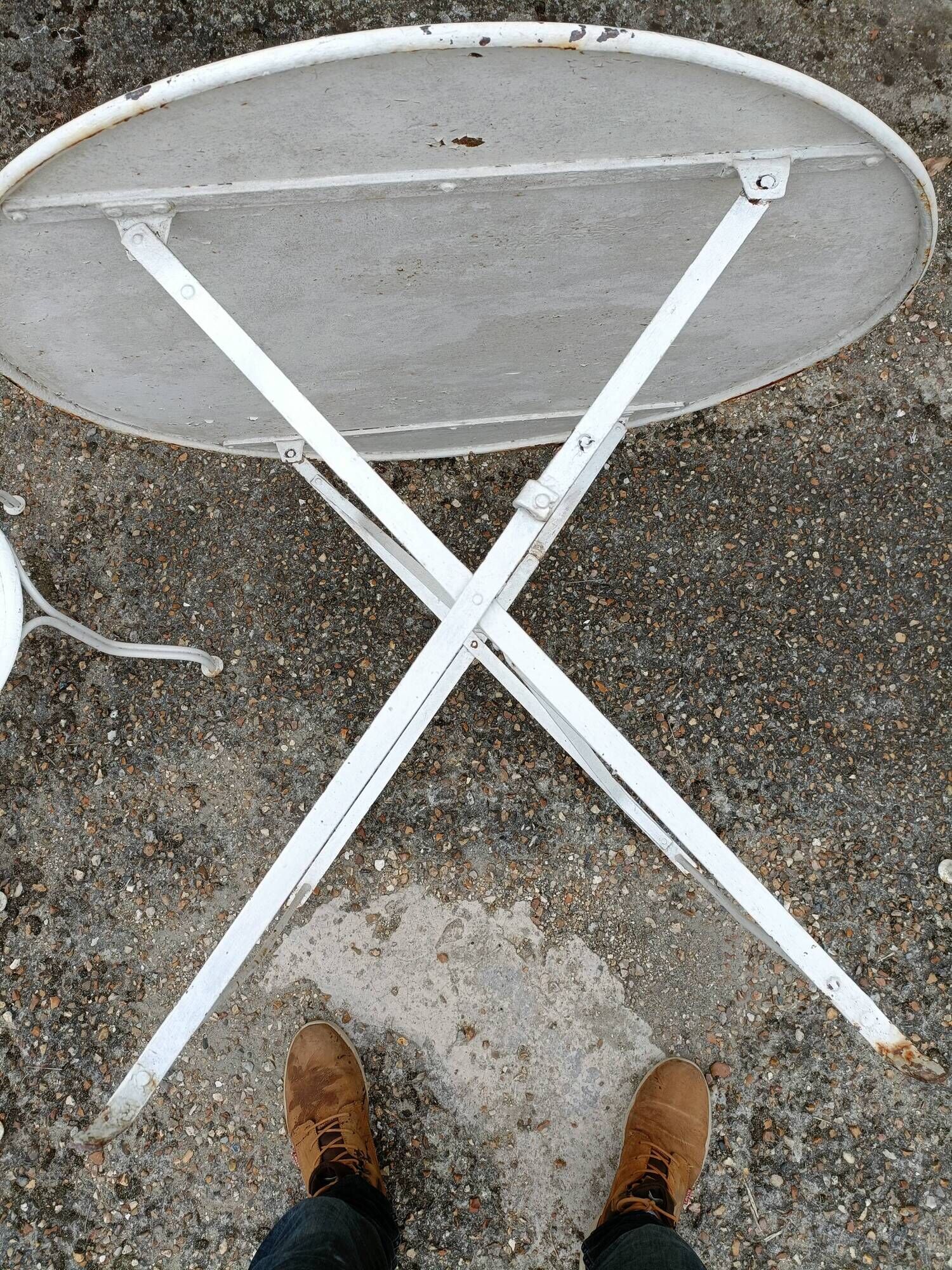 Garden furniture 4 places wrought iron old vintage xxeme