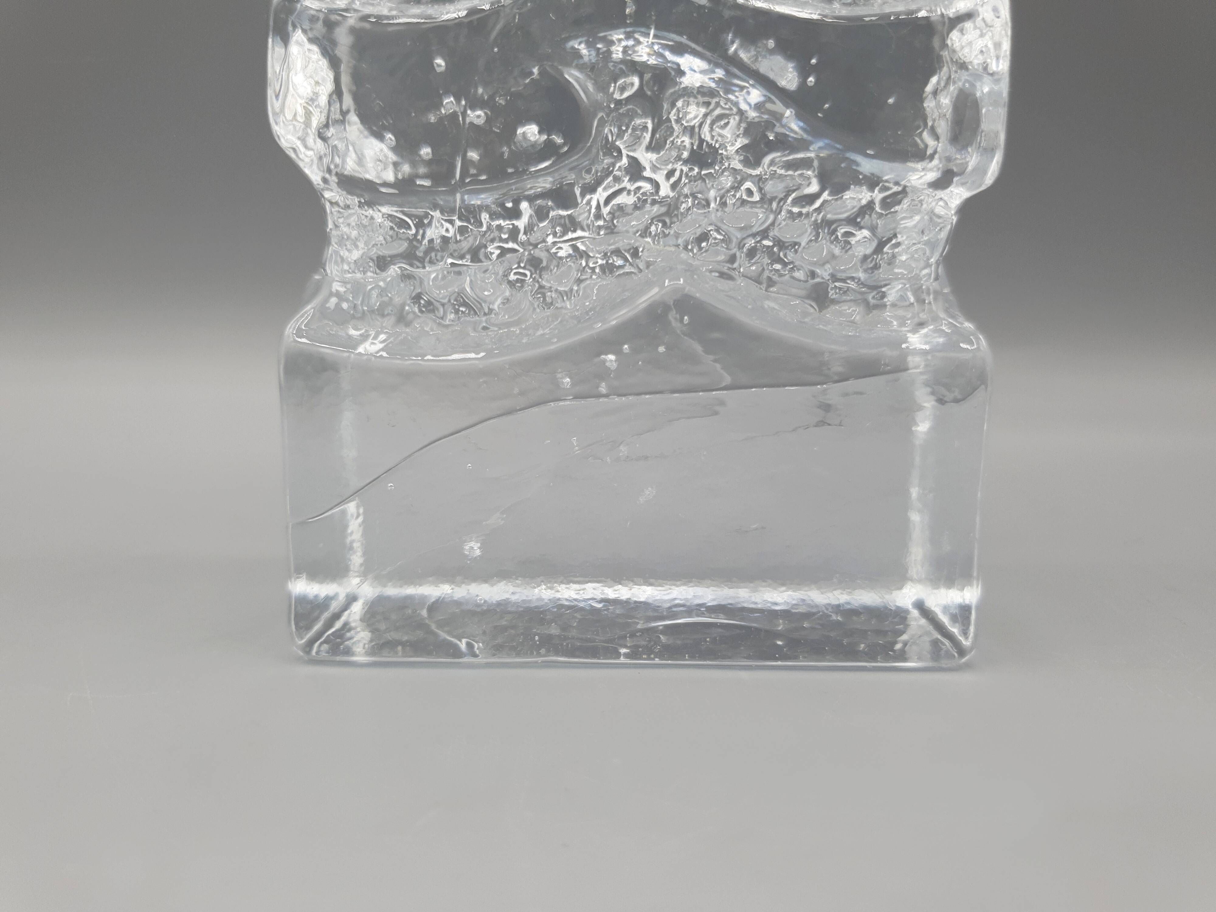 Moulded glass soliflore vase - Ingrid Glashette - 1970s