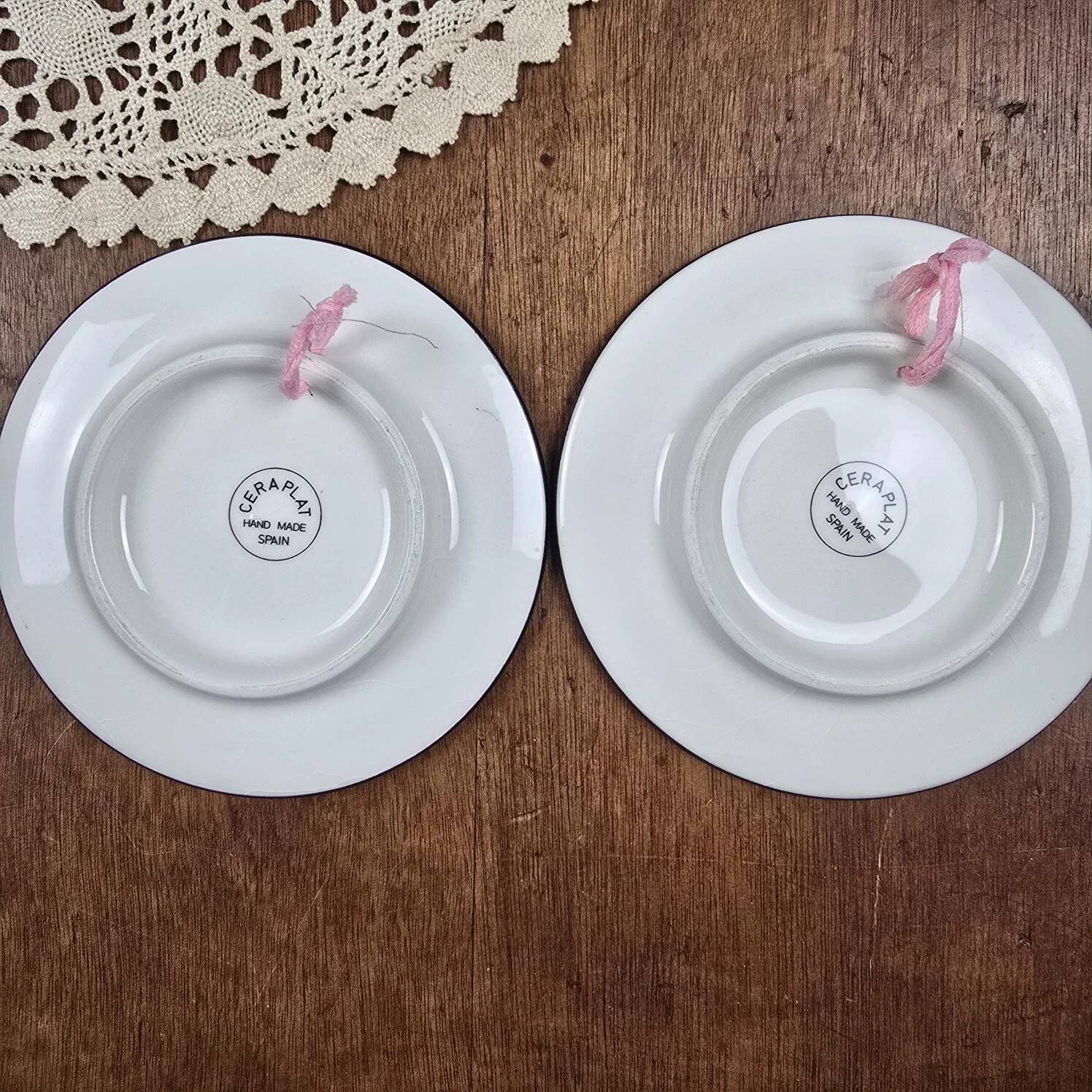 Set of 2 decorative plates ceraplat spain – still lifes