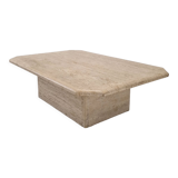 Italian coffee table in travertine, 1980s